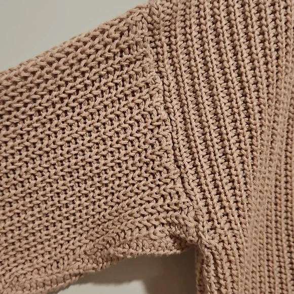 Brandy Melville Blush Pale Pink Oversize Cropped Crew neck Sweater OS - Picture 6 of 6